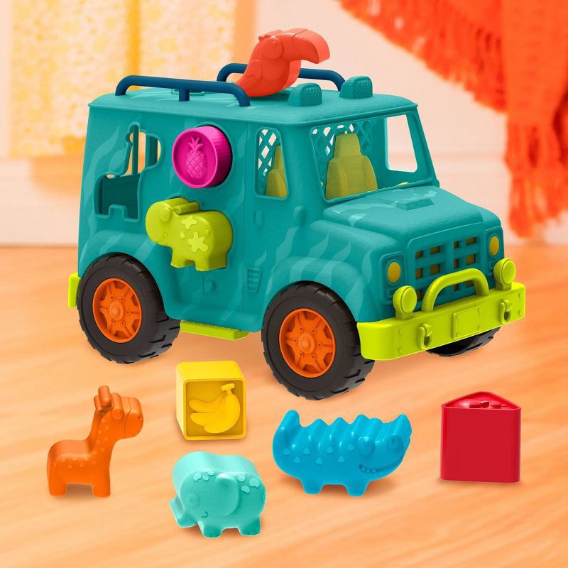 slide 6 of 7, B. toys Animal Rescue Shape Sorter Truck - Happy Cruisers, Rollin' Animal Rescue, 1 ct