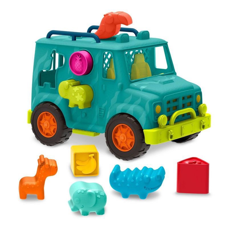 slide 1 of 7, B. toys Animal Rescue Shape Sorter Truck - Happy Cruisers, Rollin' Animal Rescue, 1 ct