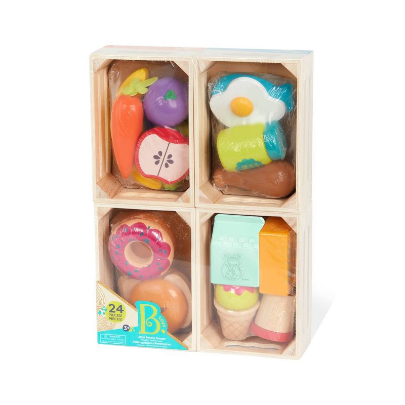 slide 9 of 9, B. toys - Wooden Play Food - Little Foodie Groups, 1 ct