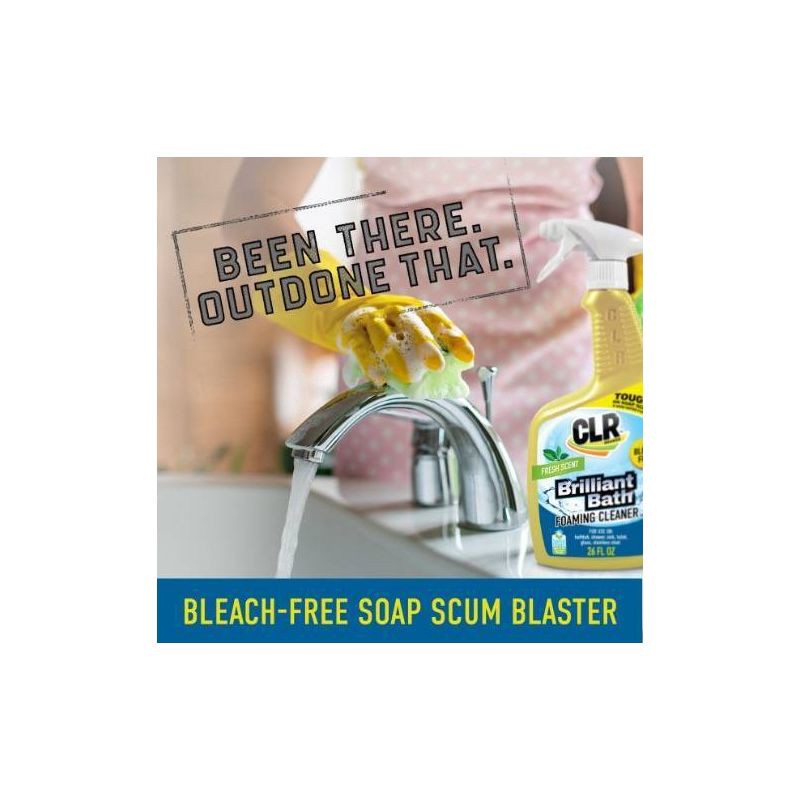 slide 6 of 9, CLR Clean Fresh Scent Brilliant Bath Foaming Bathroom Cleaner Spray - 26 fl oz, 26 fl oz