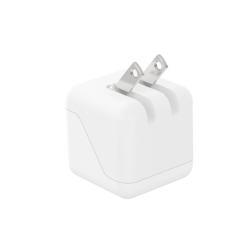 slide 4 of 6, Just Wireless Dual Port USB-A and USB-C Wall Charger - White, 1 ct