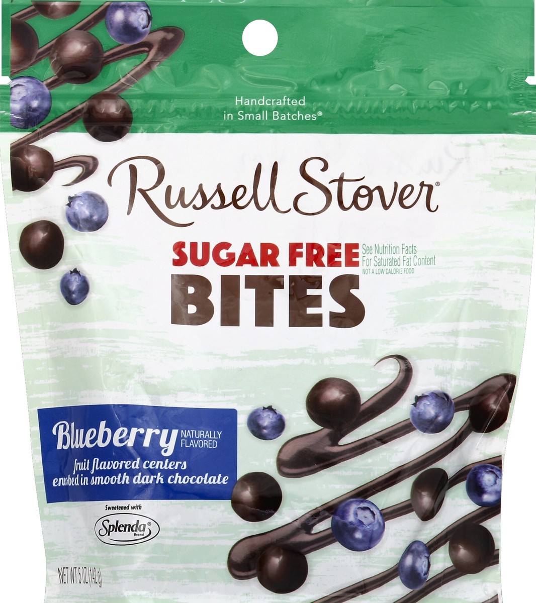 slide 2 of 2, Russell Stover Sugar-Free Dark Chocolate Blueberry Bites, 5 oz