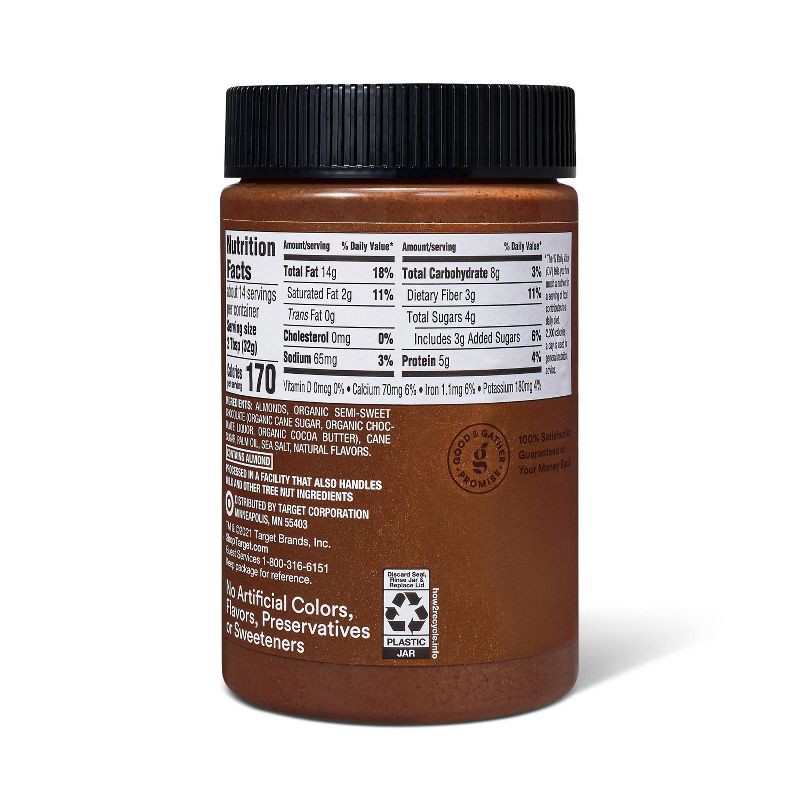 slide 3 of 3, Dark Chocolate Almond Butter - 16oz - Good & Gather™, 16 oz