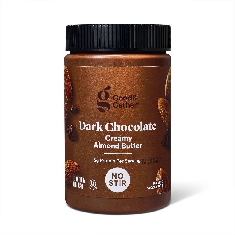 slide 1 of 3, Dark Chocolate Almond Butter - 16oz - Good & Gather™, 16 oz