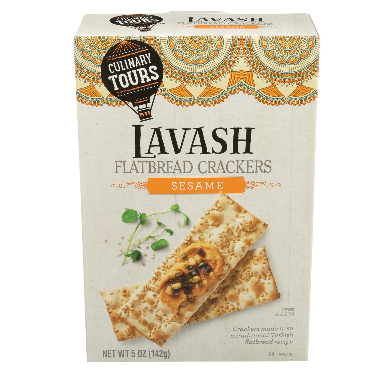 slide 1 of 1, Culinary Tours Lavash Flatbread Crackers, Sesame, 5 oz