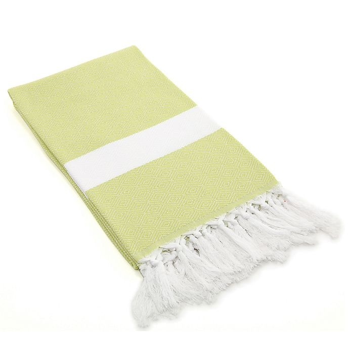 slide 5 of 5, Linum Home Textiles Diamond Pestemal Beach Towel - Green, 1 ct