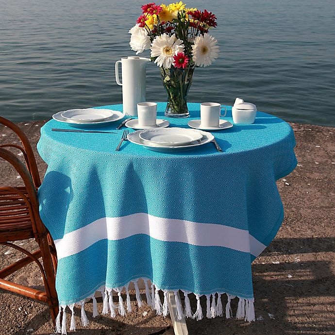 slide 3 of 5, Linum Home Textiles Diamond Pestemal Beach Towel - Turquoise, 1 ct