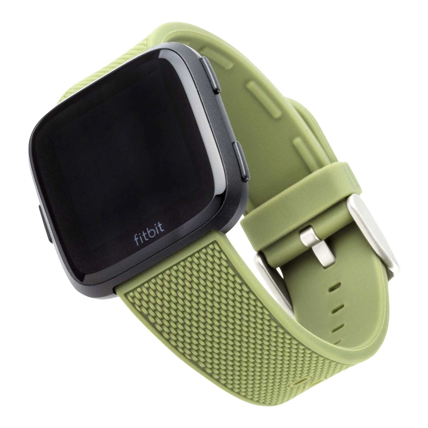 slide 4 of 4, WITHit - Band Kit for Fitbit Versa, Versa Lite and Versa 2 (3-Pack) - Silver/Olive/Navy, 1 ct