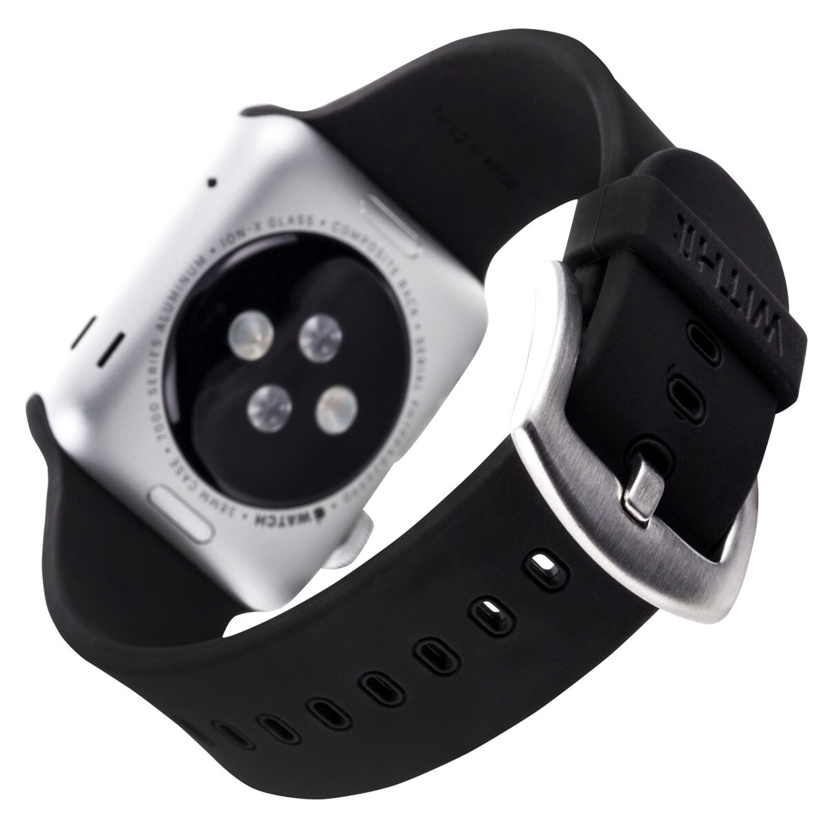 slide 2 of 2, Withit Smooth Silicone Watch Band - Black, 1 ct