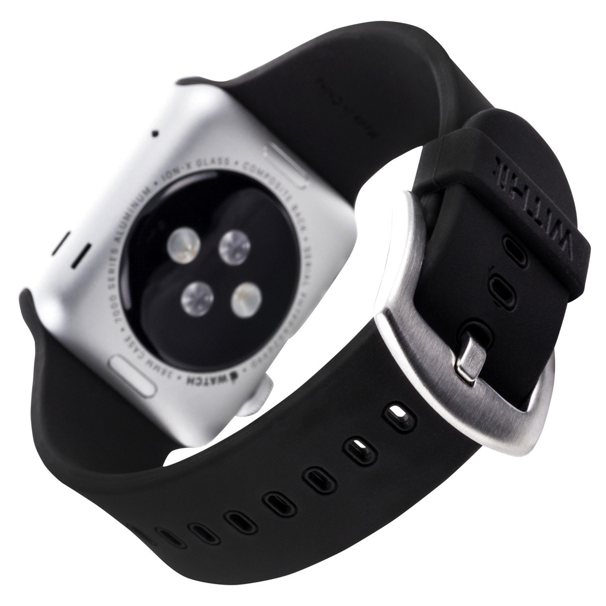 slide 2 of 2, Withit Smooth Silicone Watch Band - Black, 1 ct