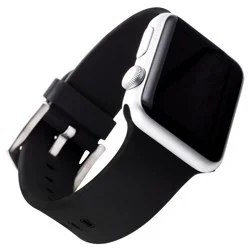 Withit Smooth Silicone Watch Band - Black