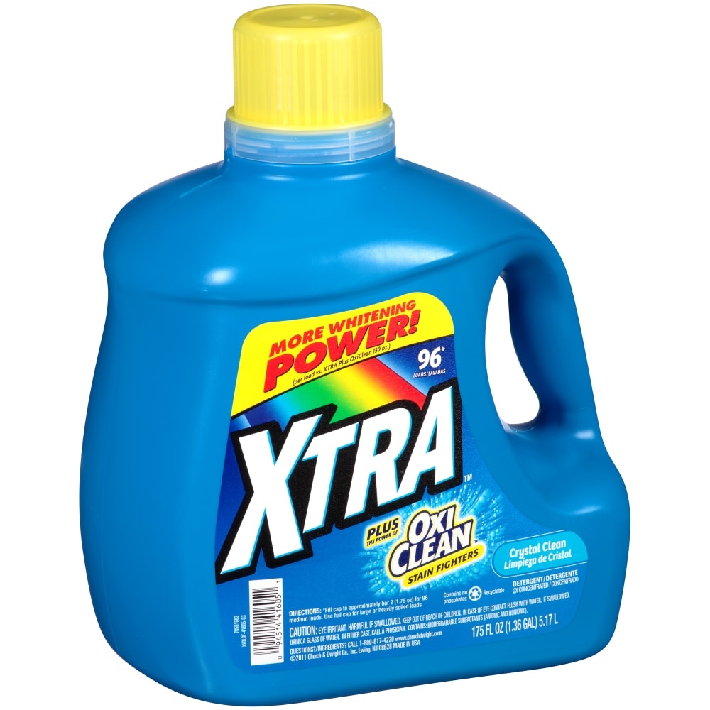 slide 1 of 6, Xtra Plus Oxi Clean Laundry Detergent Crystal Clean, 175 fl oz