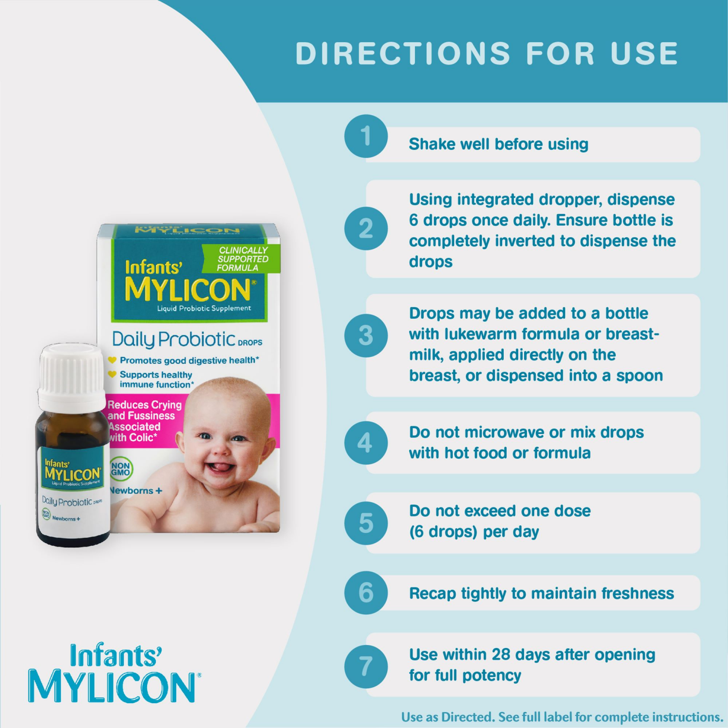 slide 4 of 5, Mylicon Daily Probiotic Colic Drops - 0.28 fl oz, 1 ct