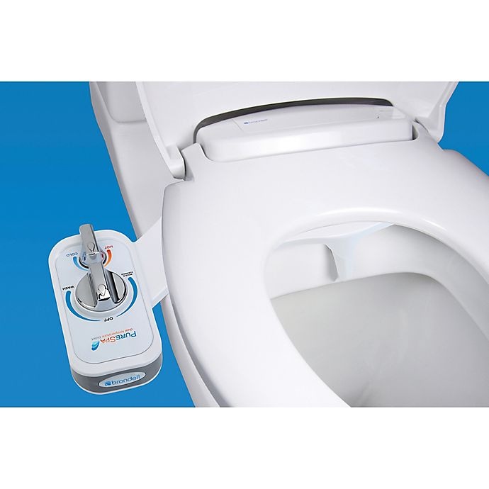 slide 2 of 8, Brondell PureSpa Non-Electric Toilet Water Spray Seat Dual Temperature Bidet Attachment White, 1 ct