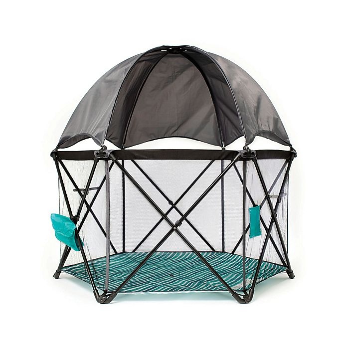 slide 1 of 8, Baby Delight Go With Me Eclipse Portable Playard - Teal/Grey, 1 ct