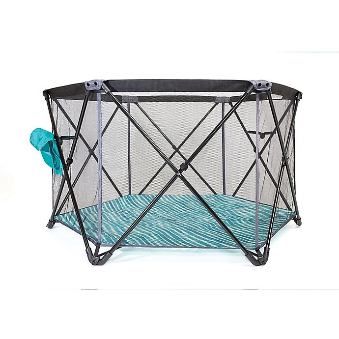 slide 6 of 8, Baby Delight Go With Me Eclipse Portable Playard - Teal/Grey, 1 ct