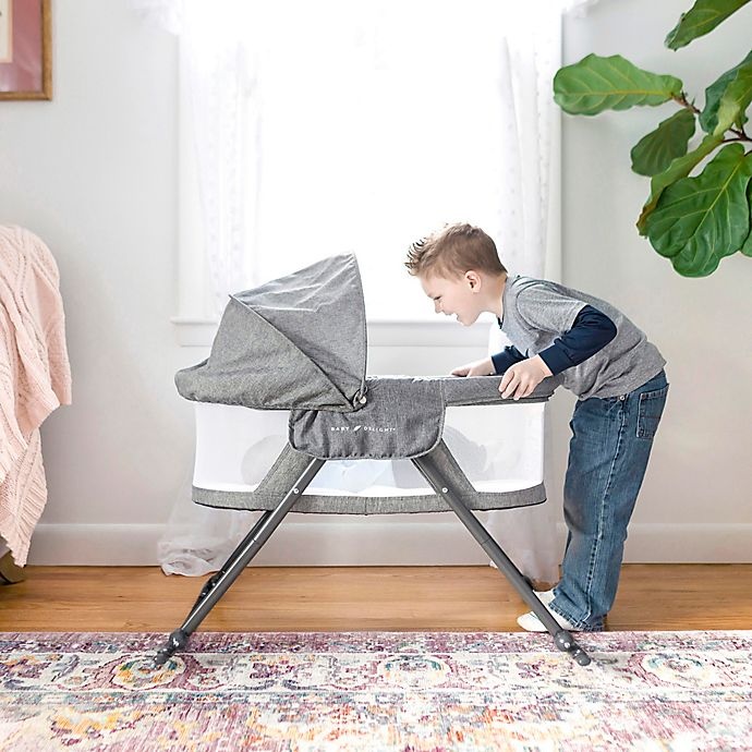 slide 2 of 7, Baby Delight Go With MeSlumber Folding Travel Bassinet - Charcoal Tweed, 1 ct