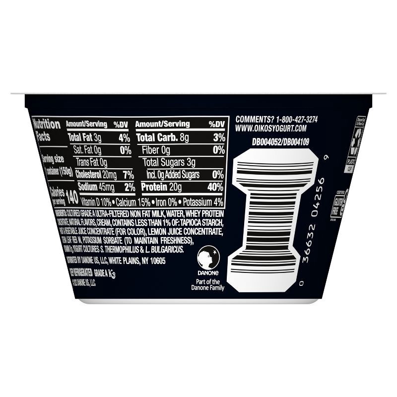 slide 11 of 12, Oikos Pro Peach Greek Yogurt - 20g Protein 5.3oz, 20 gram, 5.3 oz