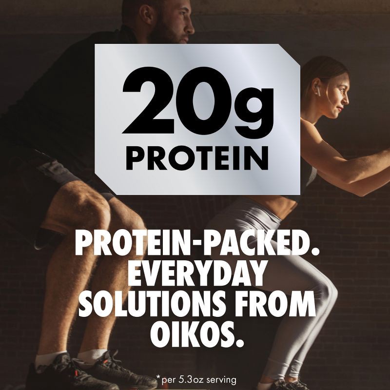 slide 5 of 12, Oikos Pro Peach Greek Yogurt - 20g Protein 5.3oz, 20 gram, 5.3 oz