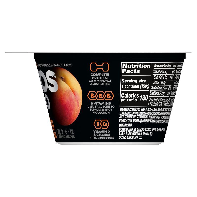 slide 10 of 12, Oikos Pro Peach Greek Yogurt - 20g Protein 5.3oz, 20 gram, 5.3 oz