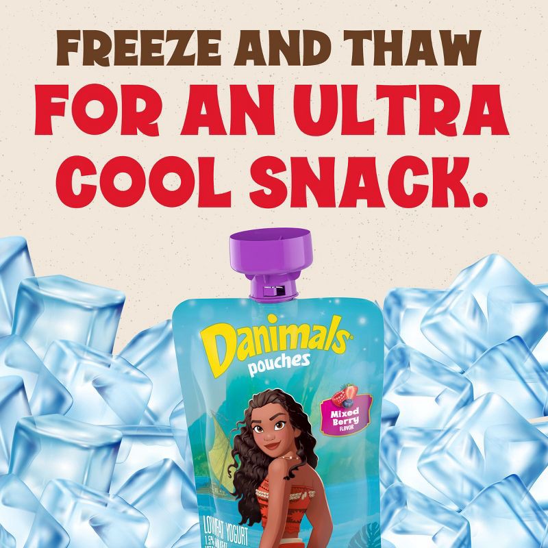 slide 5 of 12, Danimals Mixed Berry Blast Kids' Squeezable Yogurt - 4ct/3.5oz Pouches, 4 ct; 3.5 oz