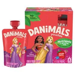 Danimals Mixed Berry Blast ' Squeezable Yogurt - 4ct/3.5oz Pouches: Gluten-Free, Low Fat