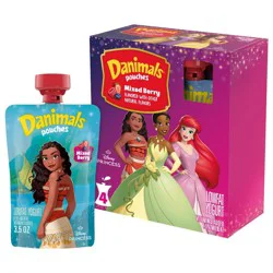 Danimals Mixed Berry Blast Kids' Squeezable Yogurt - 4ct/3.5oz Pouches