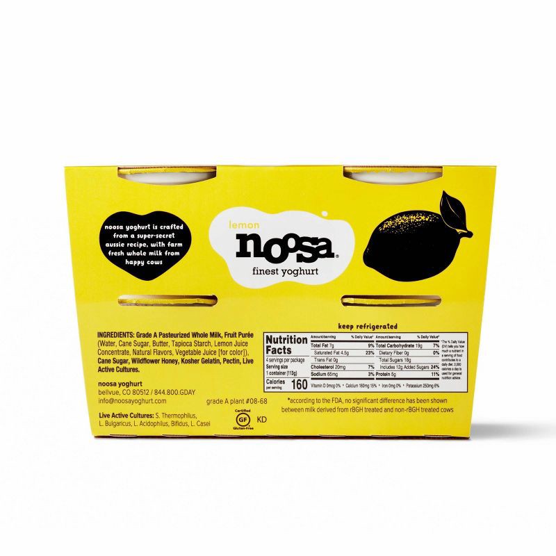 slide 3 of 10, Noosa Lemon Yogurt Cups - 4ct/16oz, 4 ct; 16 oz