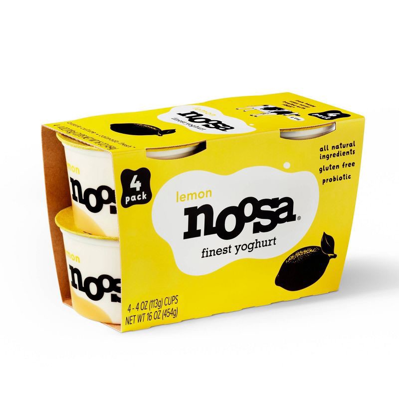 slide 4 of 10, noosa Lemon Aussie Style Yogurt - 5g Protein 4ct/16oz, 5 gram, 4 ct, 16 oz