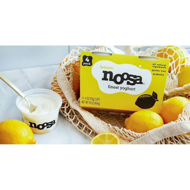 slide 6 of 10, noosa Lemon Aussie Style Yogurt - 5g Protein 4ct/16oz, 5 gram, 4 ct, 16 oz