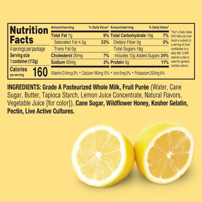 slide 7 of 10, noosa Lemon Aussie Style Yogurt - 5g Protein 4ct/16oz, 5 gram, 4 ct, 16 oz