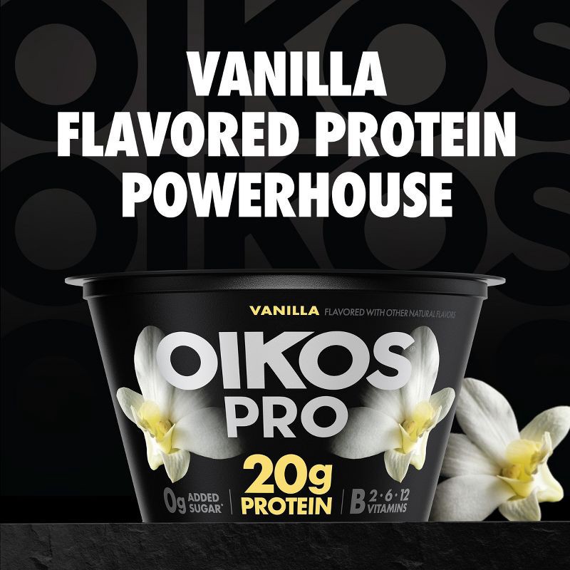 slide 3 of 12, Oikos Pro Vanilla Greek Yogurt - 20g Protein 5.3oz, 20 gram, 5.3 oz