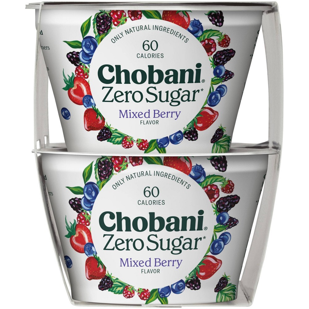 Chobani Zero Sugar Mixed Berry Yogurt 4 ct; 5.3 oz Shipt