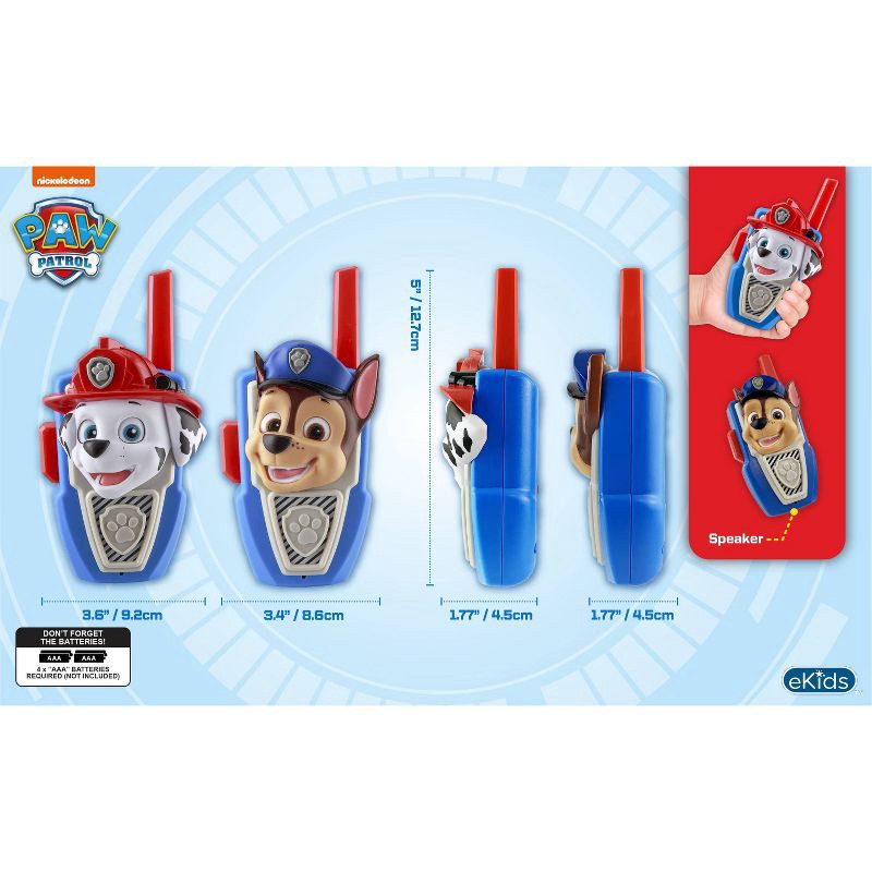 slide 5 of 5, PAW Patrol Walkie Talkies, 1 ct