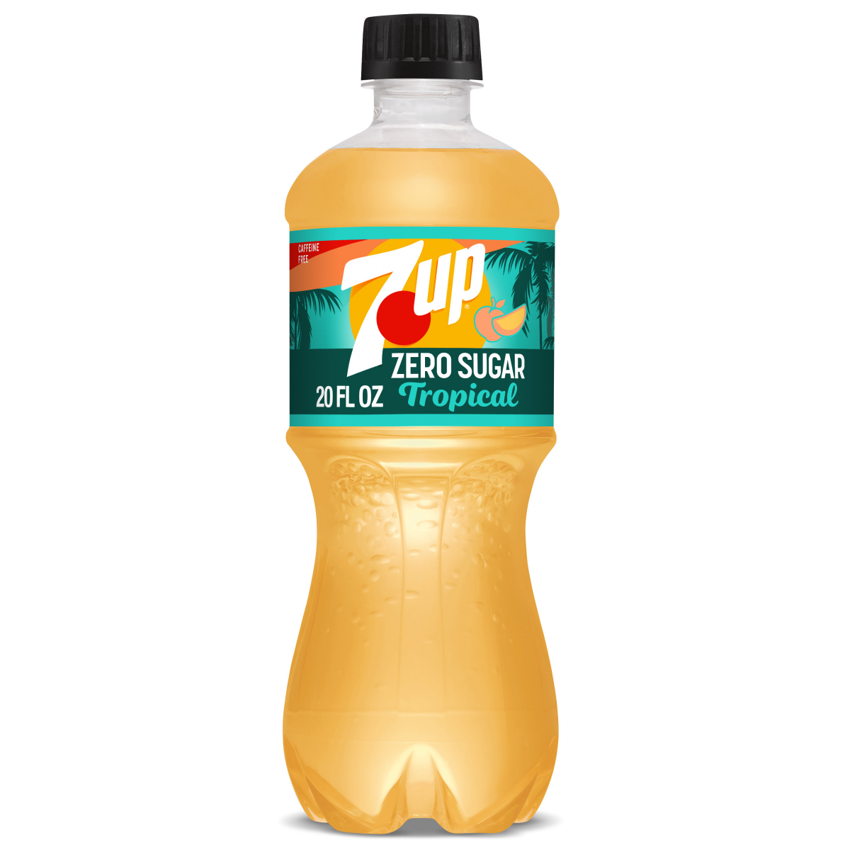 slide 1 of 13, 7UP Tropical Zero Sugar Soda, 20 fl oz bottle, 20 fl oz