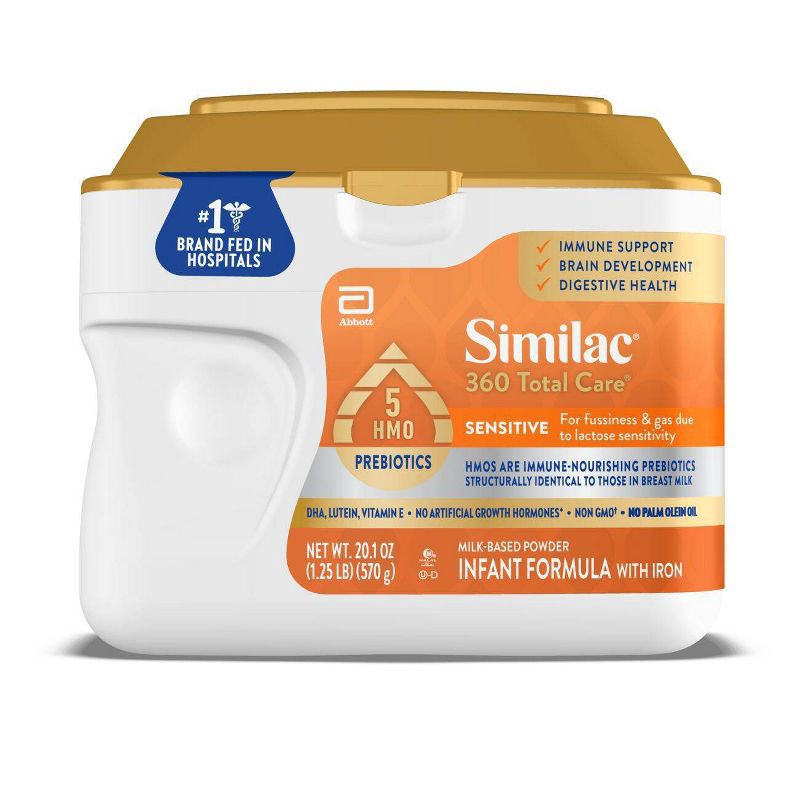 slide 1 of 13, Similac 360 Total Care Sensitive Non-GMO Powder Infant Formula - 20.1oz, 20.1 oz