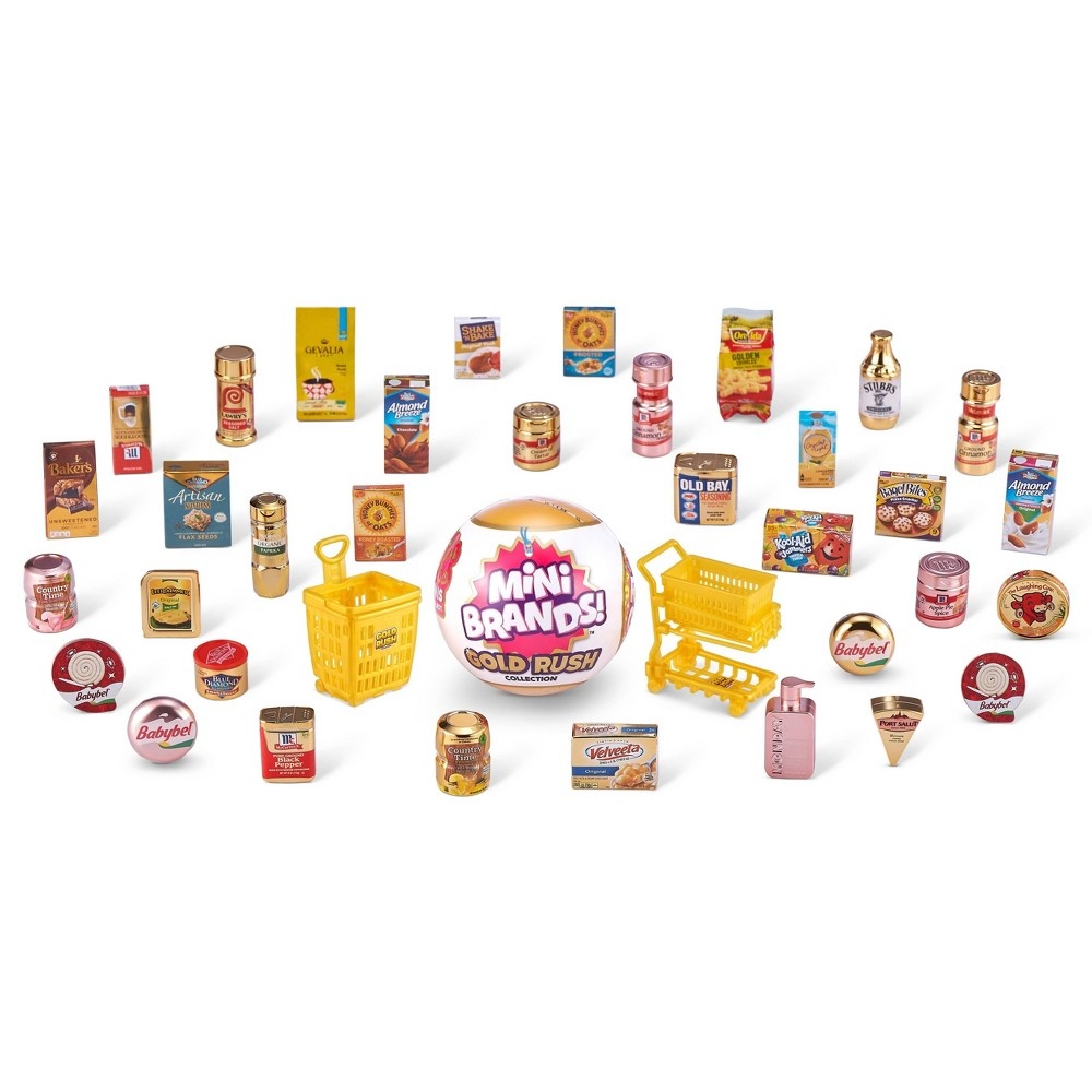 slide 3 of 6, 5 Surprise Mini Brands Gold Rush Limited Edition Mystery Capsule Real Mini Brands Collectible Toy, 1 ct