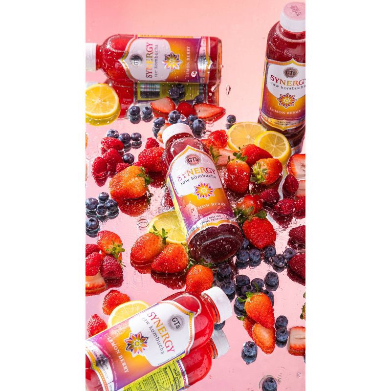slide 4 of 10, GT's Synergy The Real Kombucha, Lemonberry – 16 fl oz, 16 fl oz