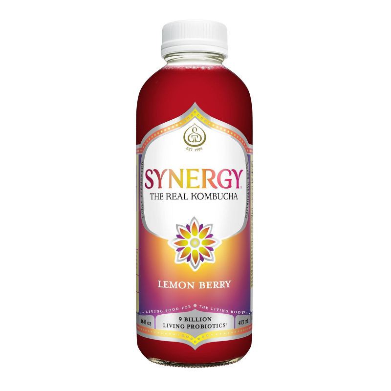 slide 1 of 10, GT's Synergy The Real Kombucha, Lemonberry – 16 fl oz, 16 fl oz
