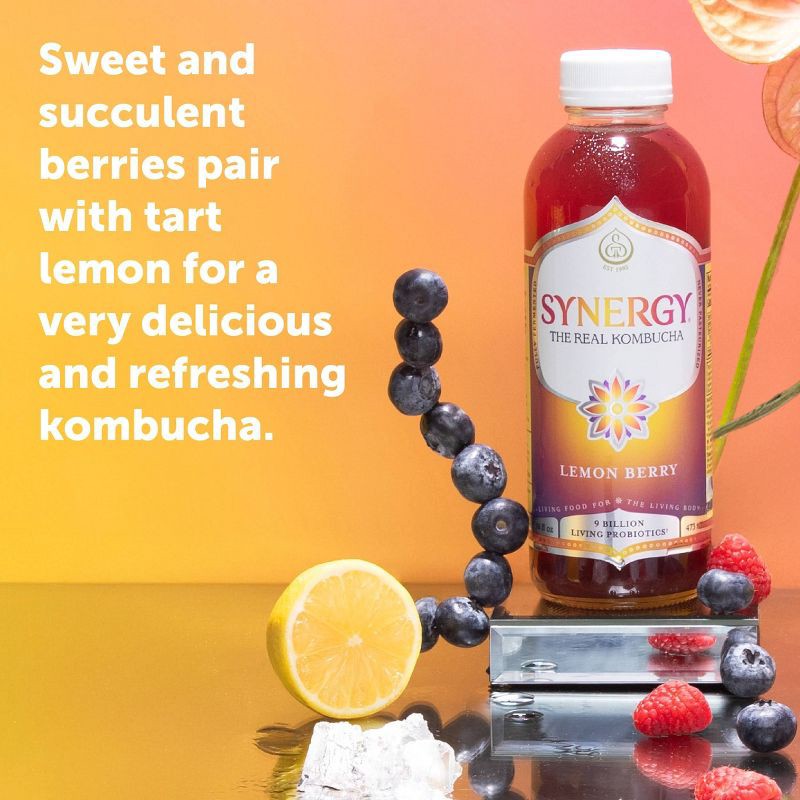 slide 7 of 10, GT's Synergy The Real Kombucha, Lemonberry – 16 fl oz, 16 fl oz