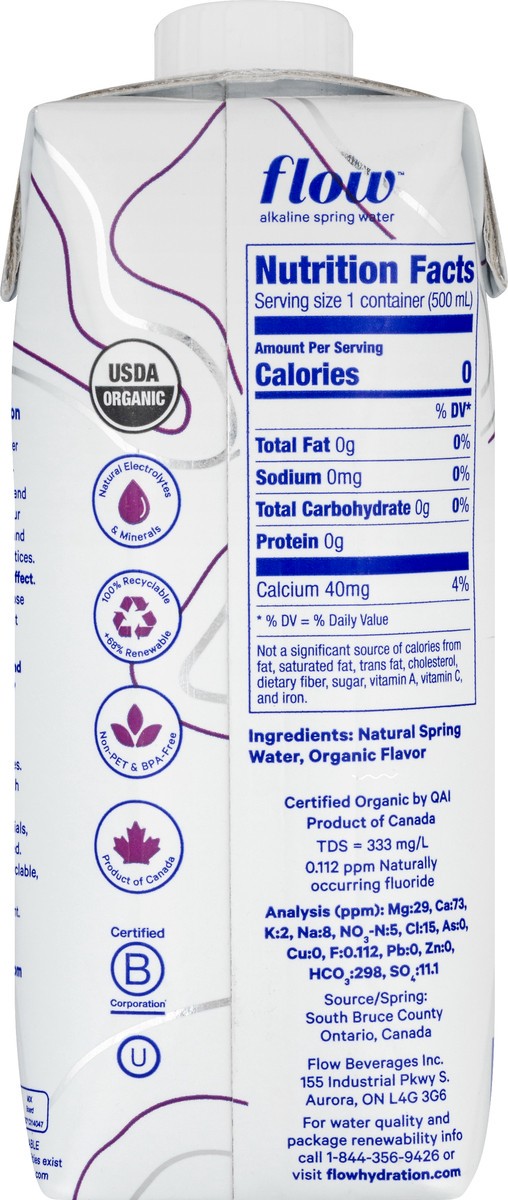 slide 3 of 11, Flow Organic Blackberry Hibiscus Alkaline Water - 16.9 fl oz, 16.9 fl oz