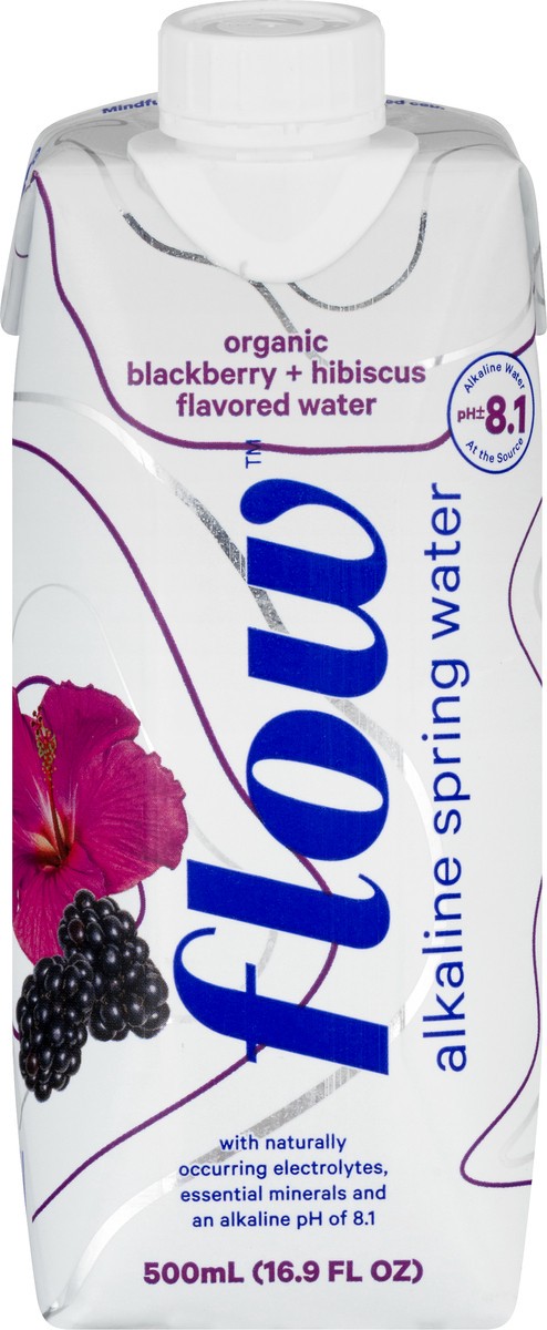 slide 1 of 11, Flow Organic Blackberry Hibiscus Alkaline Water - 16.9 fl oz, 16.9 fl oz