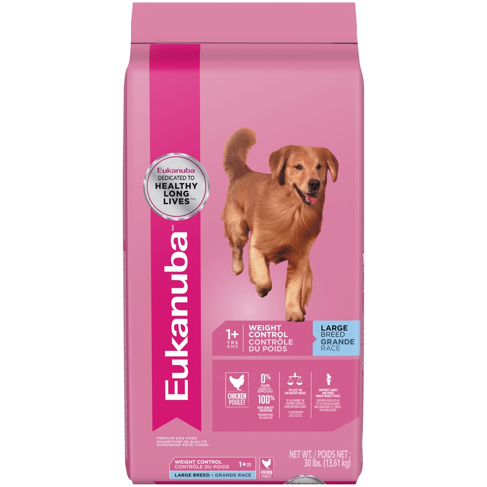 slide 1 of 1, Eukanuba Large Breed Weight Control Adult Dog Food, 30 lb