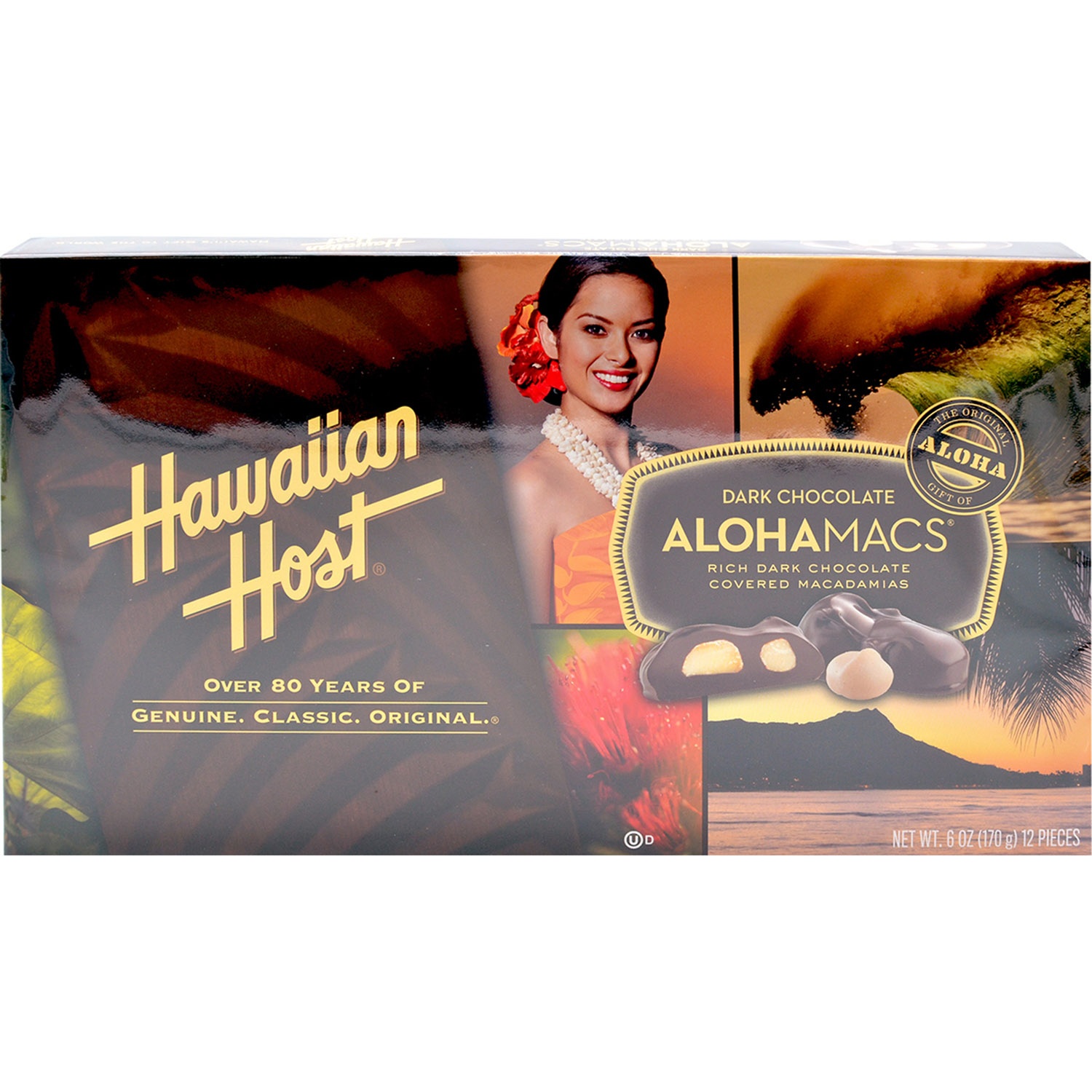 Hawaiian Host Alohamacs, Dark Chocolate 12 Ct 