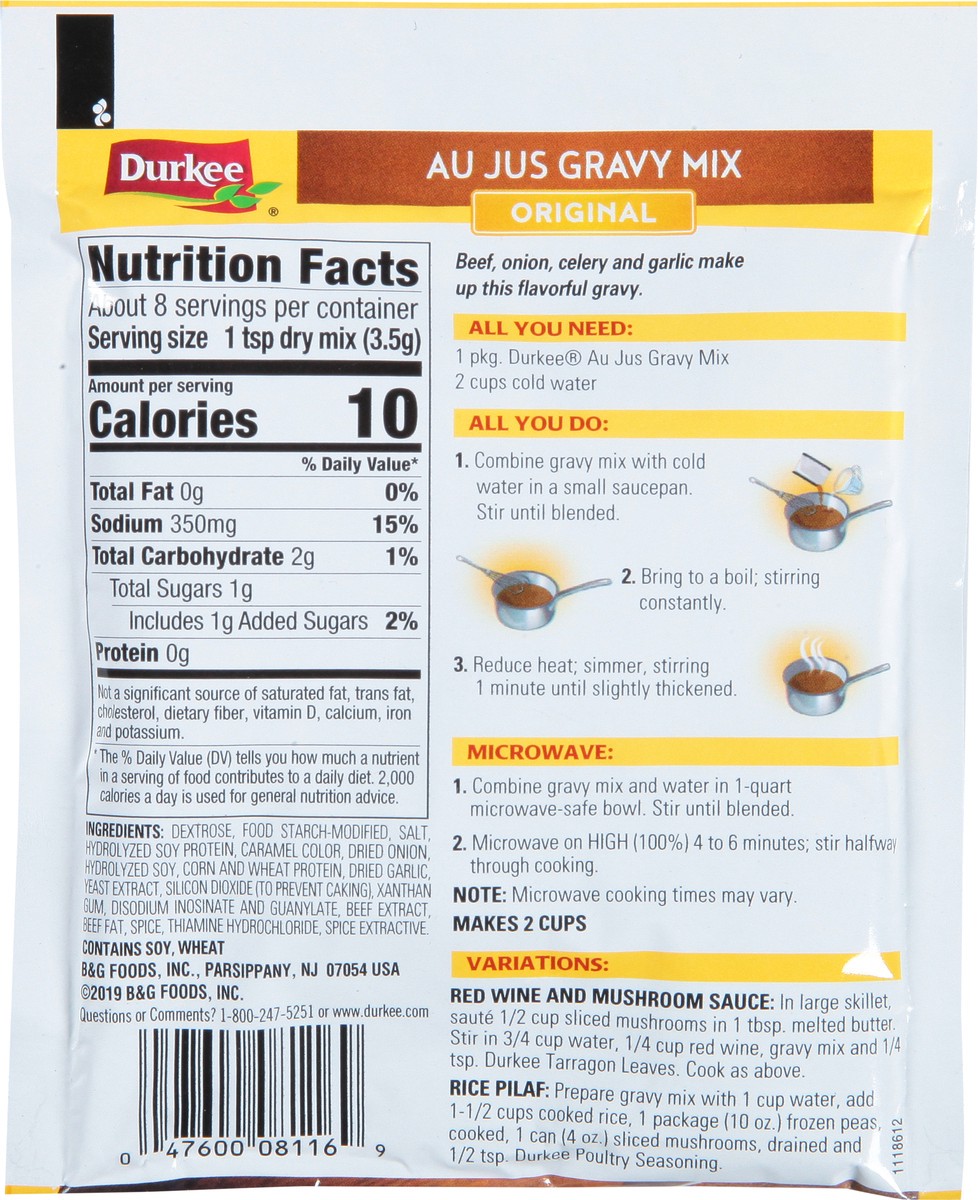 slide 7 of 13, Durkee Original Au Jus Gravy Mix - 1 oz, 1 oz
