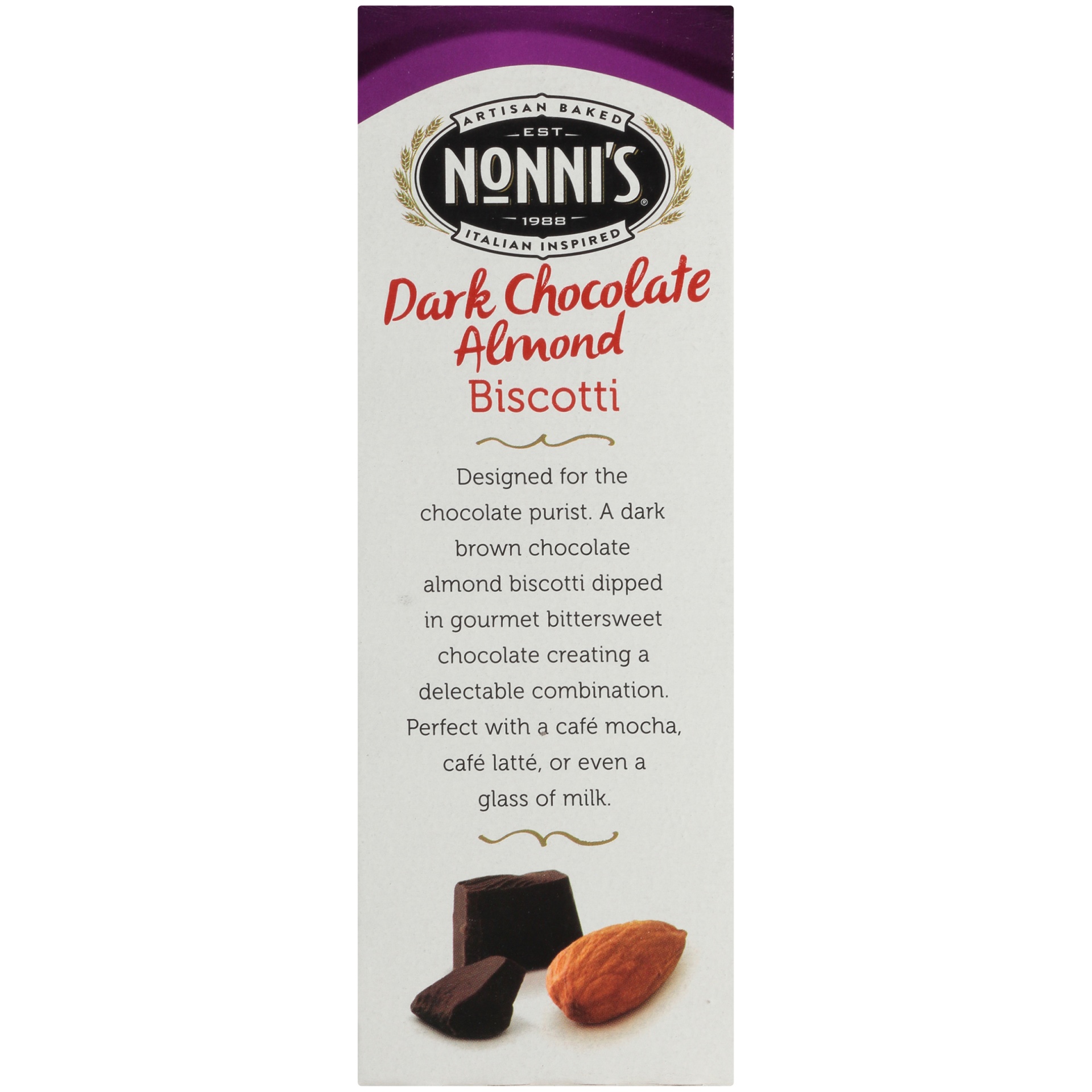 Nonni's Dark Chocolate Almond Biscotti 6.88 oz Shipt