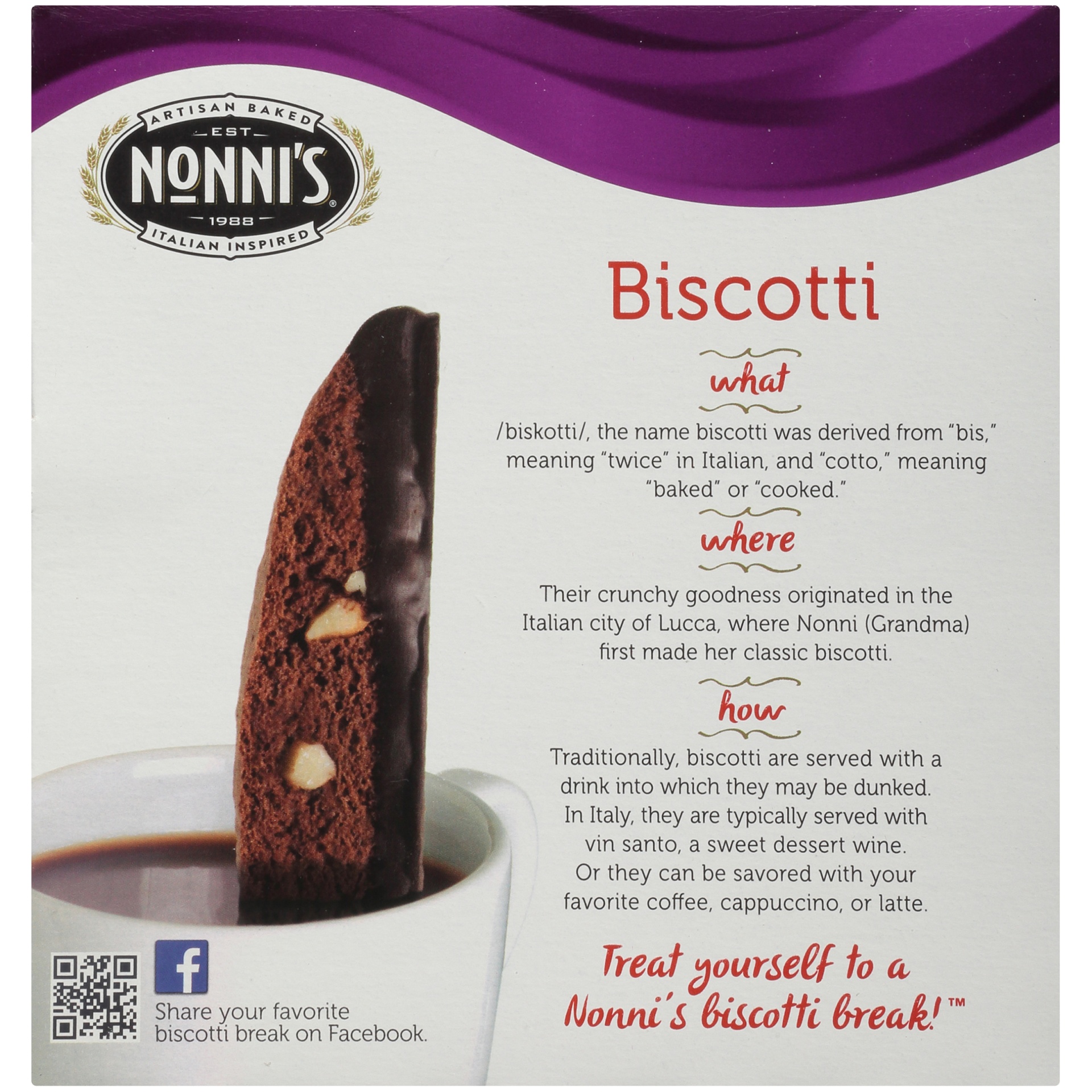 Nonni's Dark Chocolate Almond Biscotti 6.88 Oz | Shipt