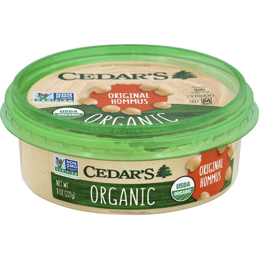 slide 2 of 2, Cedars Mediterranean Food Hommus Original Organic, 8 oz