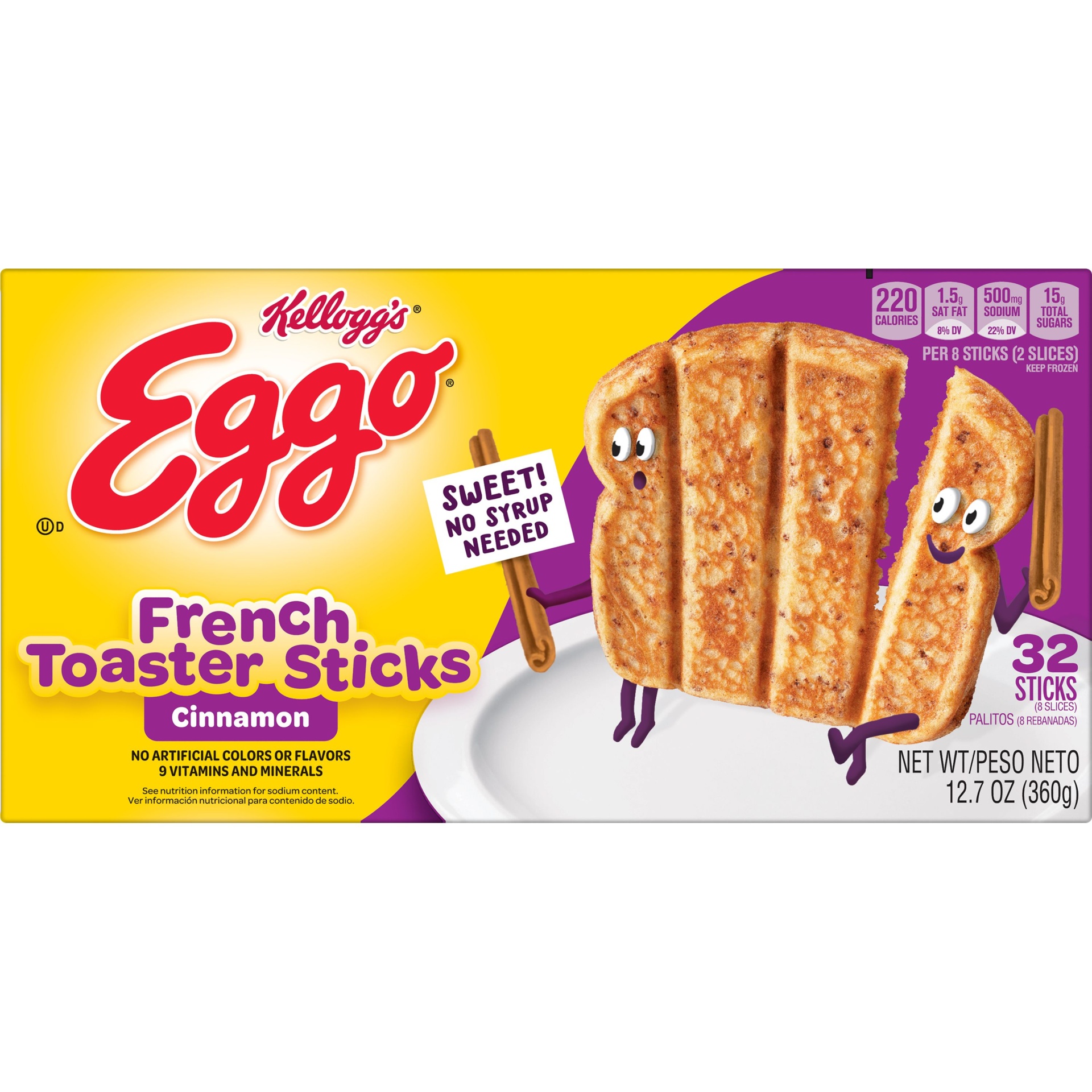 Eggo Frozen French Toast Sticks, Frozen Breakfast, All Day Kids Snacks, Cinnamon 12.7 oz Shipt