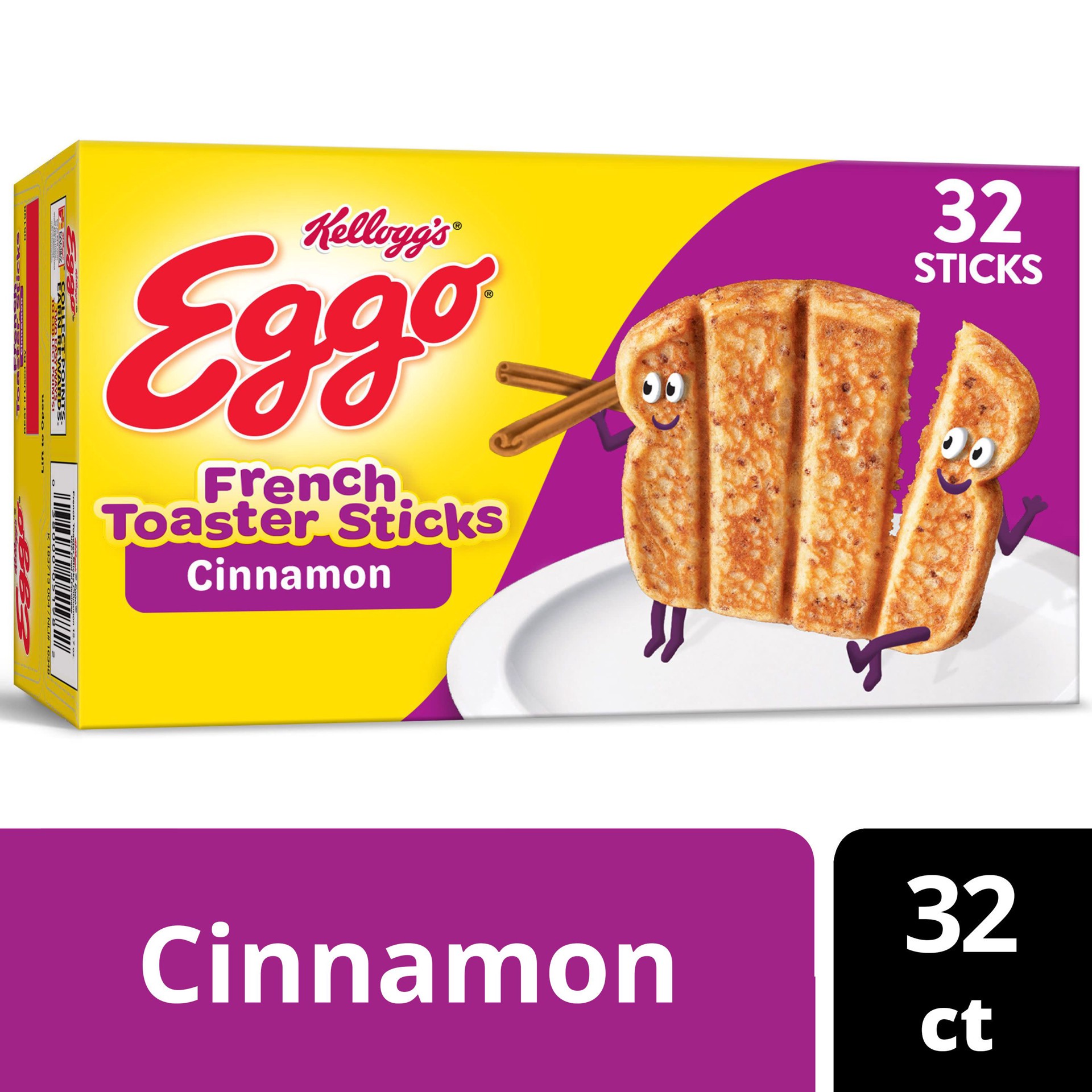 slide 1 of 5, Eggo Frozen French Toast Sticks, Cinnamon, 12.7 oz, 32 Count, Frozen, 12.7 oz